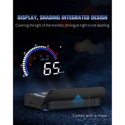 M13 Plus OBD2 + GPS Mode Car Head-up Display HUD Overspeed / Speed / Water Temperature Alarm, M13 Plus