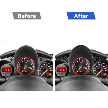 Car Carbon Fiber Dashboard Panel Decorative Sticker for Nissan 370Z Z34 2009-, Left and Right Drive Universal, Dashboard Panel