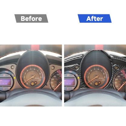 5 in 1 Car Carbon Fiber Speed Dashboard Decorative Sticker for Nissan 370Z Z34 2009-, Left and Right Drive Universal, Speed Dashboard