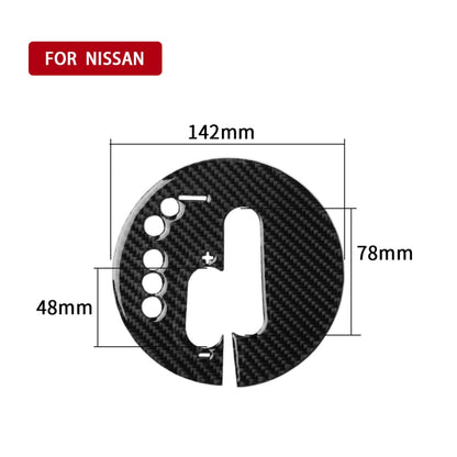 Car Carbon Fiber Manual Transmission Panel Decorative Sticker for Nissan 370Z Z34 2009-, Manual Transmission Left Drive, Manual Transmission Right Drive