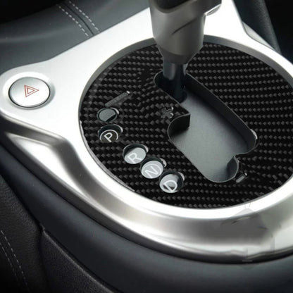 Car Carbon Fiber Manual Transmission Panel Decorative Sticker for Nissan 370Z Z34 2009-, Manual Transmission Left Drive, Manual Transmission Right Drive
