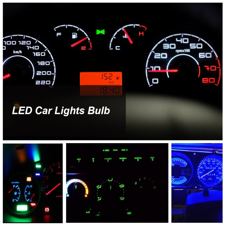 30 PCS T5 1LED SMD-5050 Car Modification LED Indicator Light Blue Light, A3894