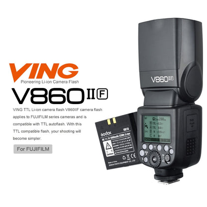 Godox V860IIF 2.4GHz Wireless 1/8000s HSS Flash Speedlite Camera Top Fill Light for Fujifil DSLR Cameras, V860IIF for Fujifilm