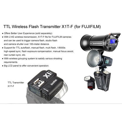 Godox V860IIF 2.4GHz Wireless 1/8000s HSS Flash Speedlite Camera Top Fill Light for Fujifil DSLR Cameras, V860IIF for Fujifilm