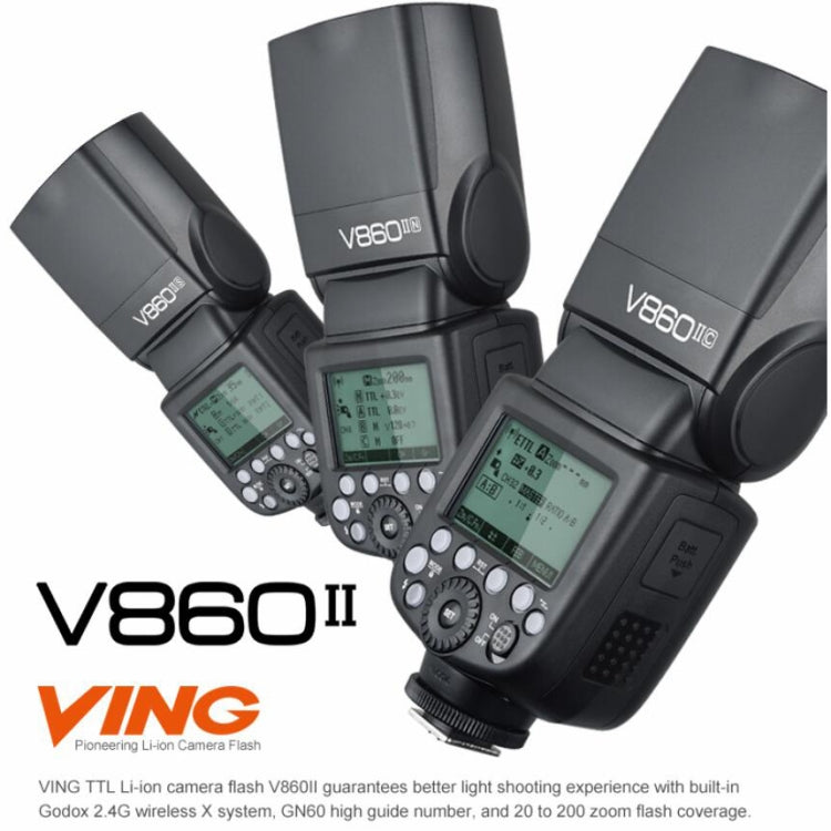 Godox V860IIN 2.4GHz Wireless 1/8000s HSS Flash Speedlite Camera Top Fill Light for Nikon DSLR Cameras, V860IIN for Nikon