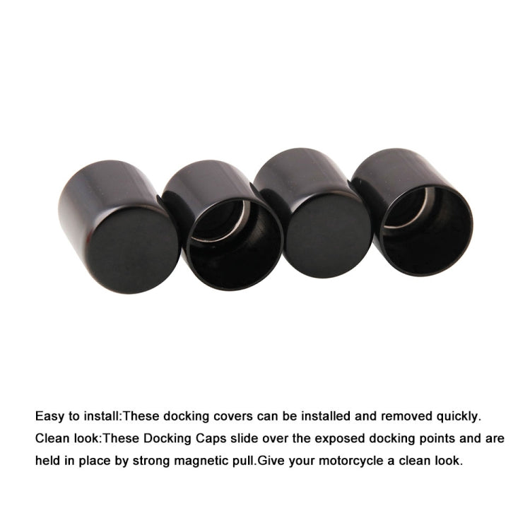 1 Pair Motorcycle Docking Hardware Point Cover Kit for Harley, MB-RLR002-BK