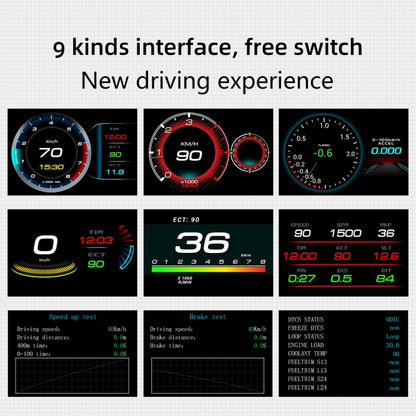 F9 OBD2 Car HUD Head-up Display Speed / Water Temperature / Voltage Display, F9 OBD2