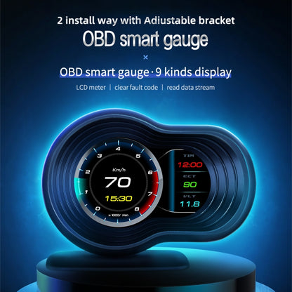 F9 OBD2 Car HUD Head-up Display Speed / Water Temperature / Voltage Display, F9 OBD2
