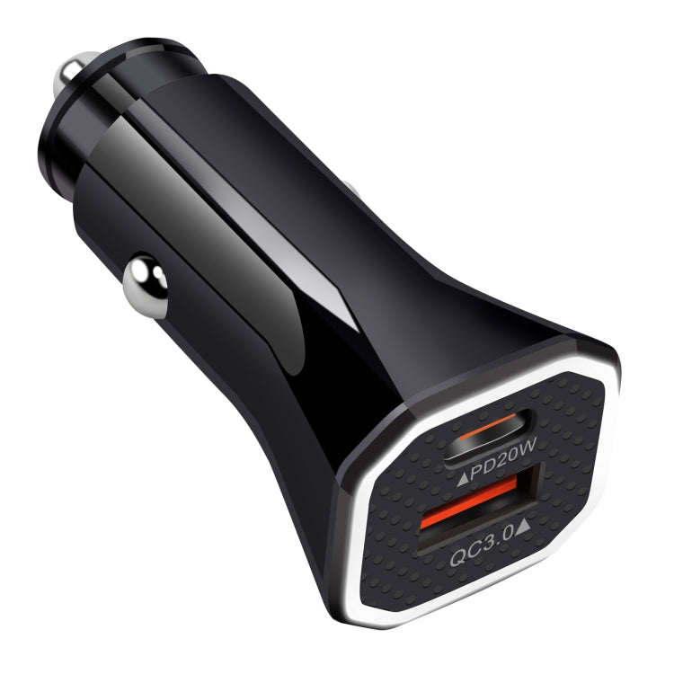 YSY-316PD20W QC3.0 USB + PD 20W USB-C / Type-C Polygon Dual Ports Fast Charging Car Charger, Car Charger