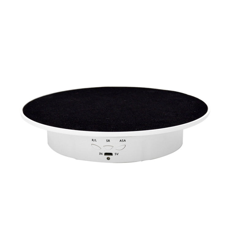 20cm USB Electric Rotating Turntable Display Stand Video Shooting Props Turntable for Photography, Load: 8kg, 20cm (White Base Black Velvet), 20cm(Black Velvet), 20cm (White Base White Velvet)