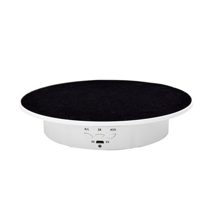 20cm USB Electric Rotating Turntable Display Stand Video Shooting Props Turntable for Photography, Load: 8kg, 20cm (White Base Black Velvet), 20cm(Black Velvet), 20cm (White Base White Velvet)