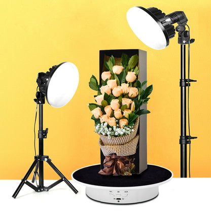 20cm USB Electric Rotating Turntable Display Stand Video Shooting Props Turntable for Photography, Load: 8kg, 20cm (White Base Black Velvet), 20cm(Black Velvet), 20cm (White Base White Velvet)