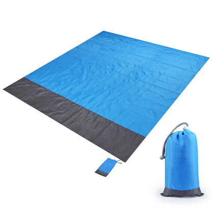 Polyester Waterproof Plaid Cloth Pocket Picnic Mat Outdoor Camping Beach Mat, Size: 2.1 x 2m