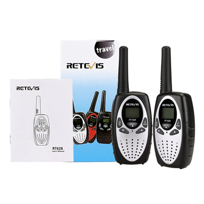 1 Pair RETEVIS RT628 0.5W EU Frequency 446MHz 8CHS Handheld Children Walkie Talkie, RT628(White), RT628(Red), RT628(Black)