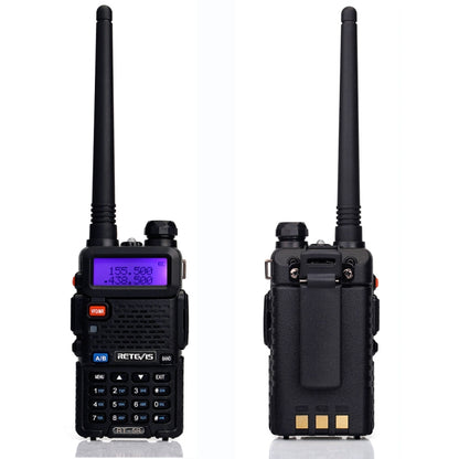 RETEVIS RT-5R 400-520MHz + 136-174MHz 128CHS USB Two-segment Handheld Walkie Talkie, USB