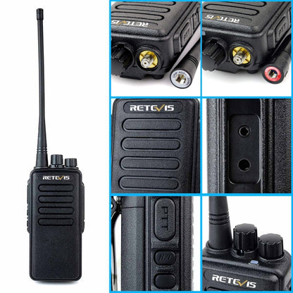 RETEVIS RT1 10W UHF 400-520MHz 16CH Handheld Walkie Talkie,, RT1 400-520MHz EU Plug, RT1 400-520MHz US Plug