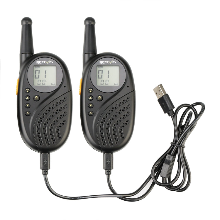 1 Pair RETEVIS RT35 0.5W EU Frequency 446MHz 8CH Handheld Children Walkie Talkie, RT35 EU Frequency(Black), RT35 EU Frequency(Blue)