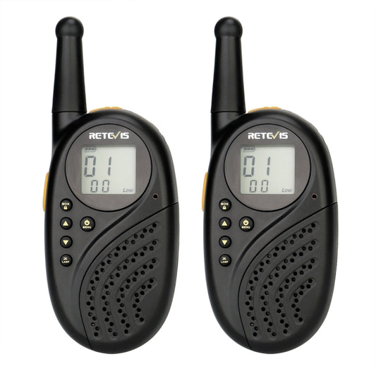 1 Pair RETEVIS RT35 0.5W EU Frequency 446MHz 8CH Handheld Children Walkie Talkie, RT35 EU Frequency(Black), RT35 EU Frequency(Blue)