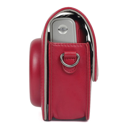 Solid Color PU Camera Bag with Shoulder Strap for Fujifilm Instax mini 90, For Fujifilm Instax mini 90