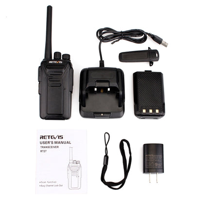 RETEVIS RT27 2W US Frequency 462.5500MHz-467.7125MHz 22CHS FRS Two Way Radio Handheld Walkie Talkie, US Plug, RT27, US Plug
