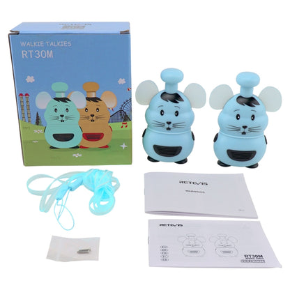 1 Pair RETEVIS RT30M 0.5W EU Frequency PMR446 1CH Mouse Shape Children Handheld Walkie Talkie, RT30M,EU Frequency