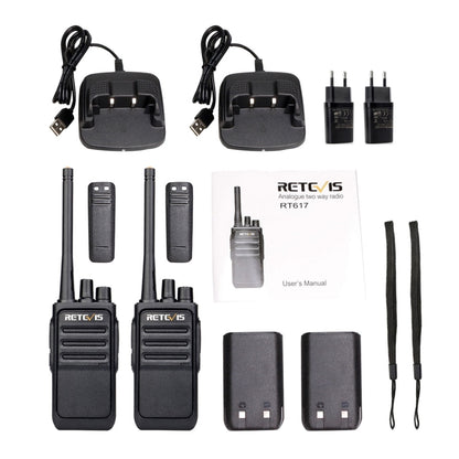 1 Pair RETEVIS RT617 0.5W PMR446 16CHS Two Way Radio Handheld Walkie Talkie, EU Plug, RT617