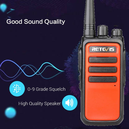 1 Pair RETEVIS RT66 16CHS FRS License-free Two Way Radio Handheld Walkie Talkie, US Plug, RT66, US Plug