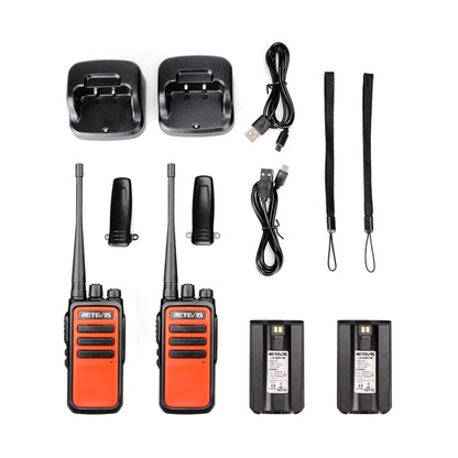 1 Pair RETEVIS RT666 PMR446 16CHS License-free Two Way Radio Handheld Walkie Talkie, EU Plug, RT66, EU Plug
