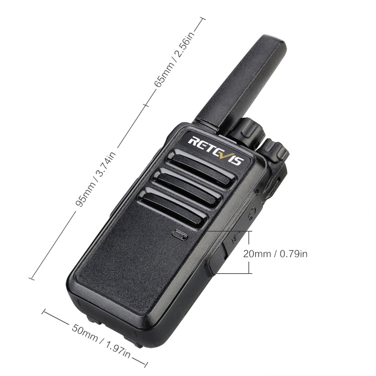 1 Pair RETEVIS RT668 0.5W PMR446 16CHS Two Way Radio Handheld Walkie Talkie, EU Plug, RT668