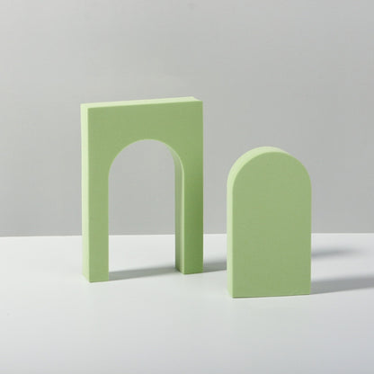 Geometric Cube Solid Color Photography Photo Background Table Shooting Foam Props, 10 x 6cm Cylinder, Cuboid Doo, 7.6 x 6cm Cylinder, Cuboid Door Combo Kits