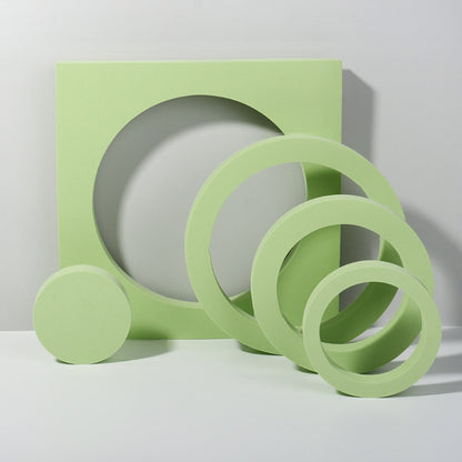 Geometric Cube Solid Color Photography Photo Background Table Shooting Foam Props, Round Combo Kits, 18 x 2cm Hexagon, 2 x Triangles Combo Kits, Cuboid Door Combo Kits