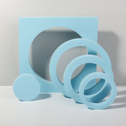 Geometric Cube Solid Color Photography Photo Background Table Shooting Foam Props, 7.6 x 6cm Cylinder, Round Combo Kits, 18 x 2cm Hexagon, Cuboid Door Combo Kits