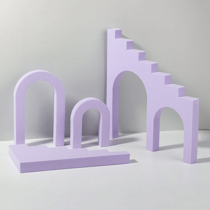 Geometric Cube Solid Color Photography Photo Background Table Shooting Foam Props, 2 x Door Combo Kits, Ladder Combo Kits, 10 x 6cm Cylinder, Cuboid Door Combo Kits