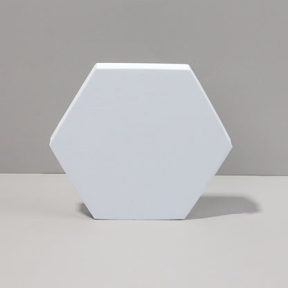 Geometric Cube Solid Color Photography Photo Background Table Shooting Foam Props, 7.6 x 6cm Cylinder, Round Combo Kits, 18 x 2cm Hexagon, Cuboid Door Combo Kits
