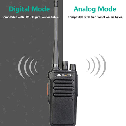 RETEVIS RT43 5W UHF 400-480MHz 32CHS DMR Digital Two Way Radio Handheld Walkie Talkie,, RT43,EU Plug, RT43,US Plug