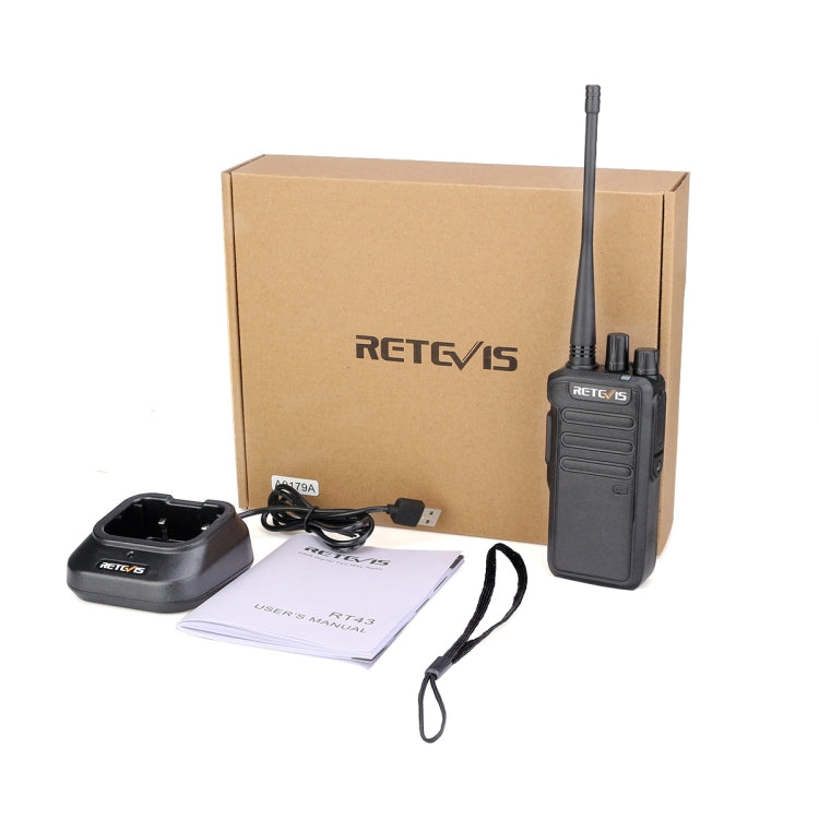 RETEVIS RT43 5W UHF 400-480MHz 32CHS DMR Digital Two Way Radio Handheld Walkie Talkie,, RT43,EU Plug, RT43,US Plug