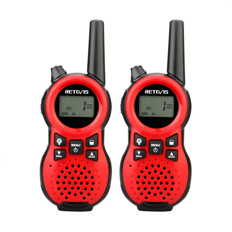 1 Pair RETEVIS RT638 EU Frequency PMR446 16CHS License-free Children Handheld Walkie Talkie, RT638 (Blue), RT638 (Red)