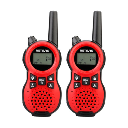 1 Pair RETEVIS RT638 EU Frequency PMR446 16CHS License-free Children Handheld Walkie Talkie, RT638 (Blue), RT638 (Red)