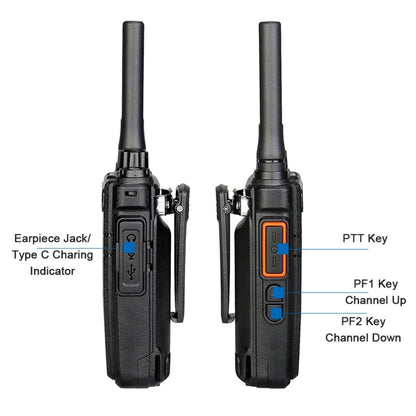 RETEVIS RB637 EU Frequency PMR446 16CHS License-free Two Way Radio Handheld Bluetooth Walkie Talkie, RB637