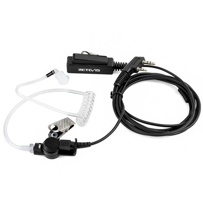RETEVIS TK 2 Pin Long Clip Air Guide Covert Acoustic Tube Earpiece Speaker Microphone for H-777 / RT-5R / RT-5RV / RT-B6, TK Long Clip