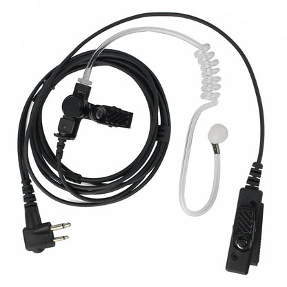 RETEVIS M 2 Pin Long Clip Air Guide Covert Acoustic Tube Earpiece Speaker Microphone, M Long Clip
