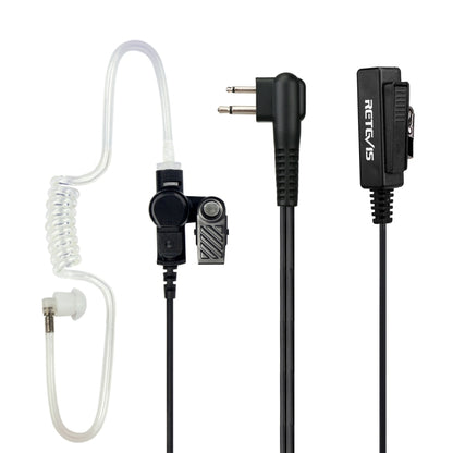 RETEVIS M 2 Pin Long Clip Air Guide Covert Acoustic Tube Earpiece Speaker Microphone, M Long Clip