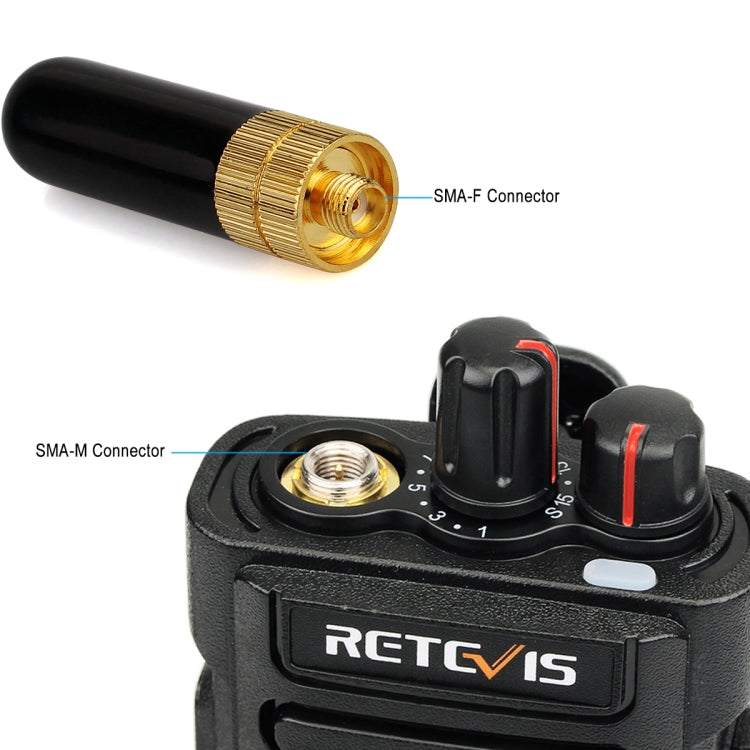 RETEVIS 805S SMA-F 136-174+400-480MHz Famale Dual Band Soft Antenna for H-777/RT-5R/RT-B6/RT-5RV/RT5, 805S