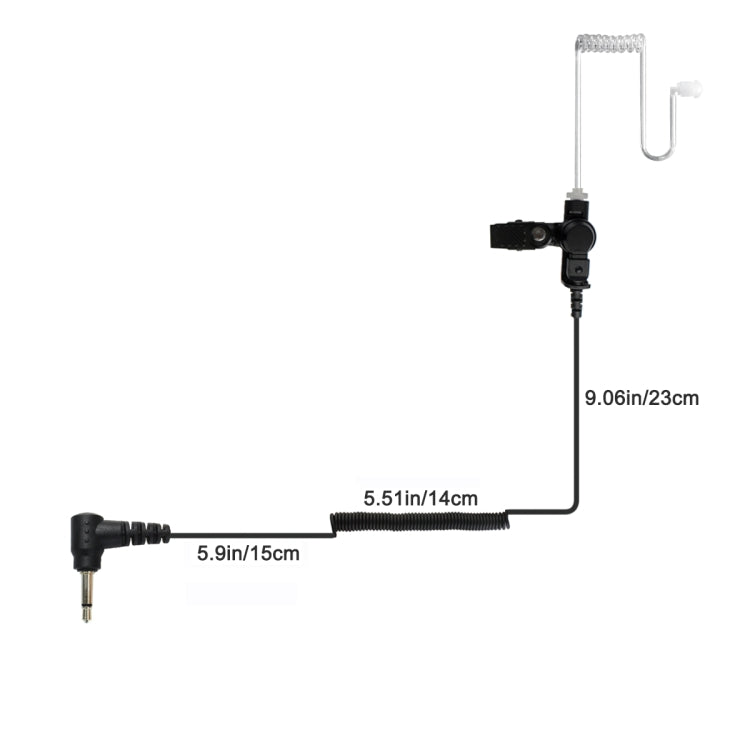 RETEVIS C9049A 3.5mm Audio Plug Only Surveillance Air Tube Earphone, C9049A