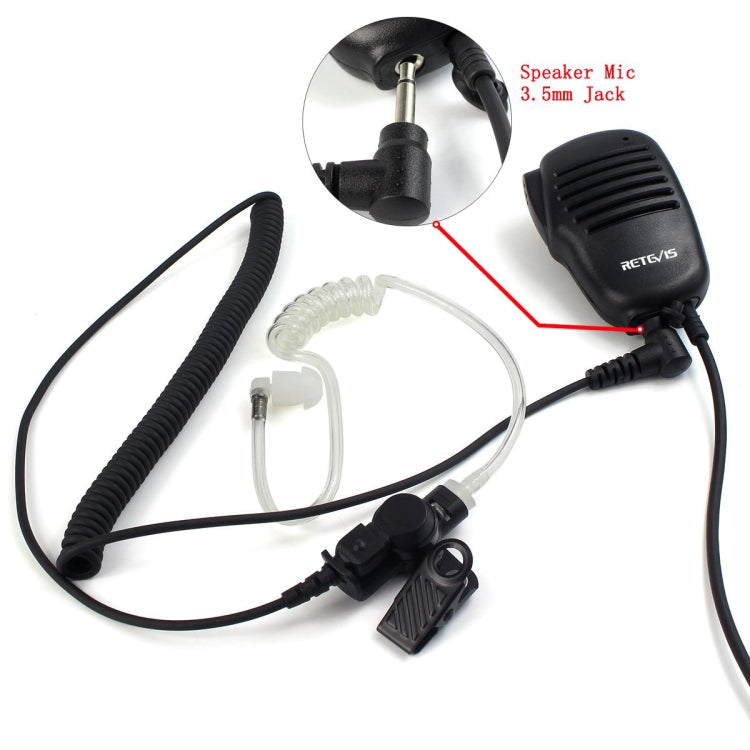 RETEVIS C9049A 3.5mm Audio Plug Only Surveillance Air Tube Earphone, C9049A