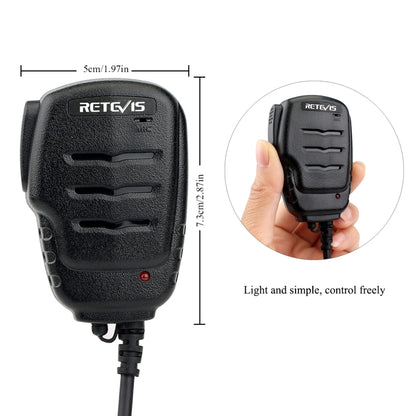 RETEVIS RS-111 M 2 Pin Remote Remote Speaker Microphone for H777/UV5R/RT21, RS-111