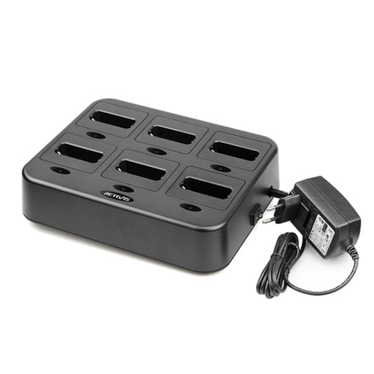 RETEVIS RTC22 Multi-function Six-Way Walkie Talkie Charger for Retevis RT22,, RTC22 EU Plug, RTC22 US Plug