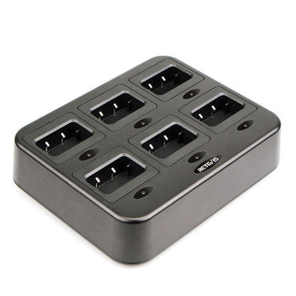 RETEVIS RTC27 Multi-function Six-Way Walkie Talkie Charger for Retevis RT27,, RTC27 EU Plug, RTC27 US Plug