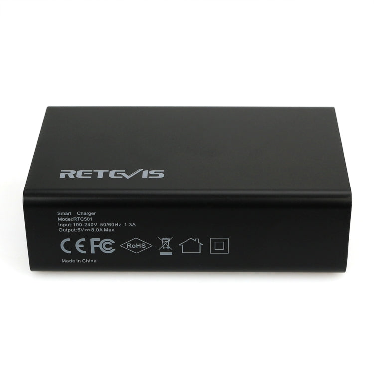 RETEVIS RTC501 40W / 8A 5 Ports USB Multi-function Charger Desktop Charging Station for H-777/RT27/RT7/RT22/H-777S, RTC501