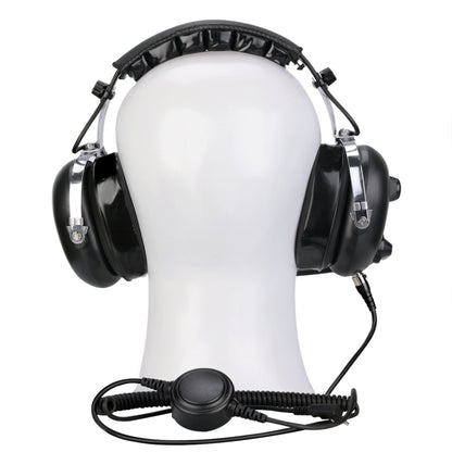 RETEVIS EH070K 2 Pin Adjustable Volume Binaural Noise Reduction Headphone Microphone, EH070K
